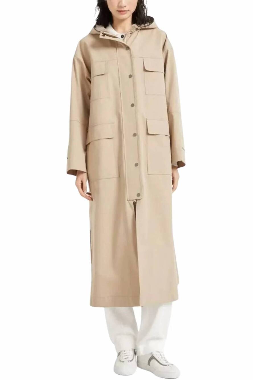 NEW BRUNELLO CUCINELLI blend raincoat in neutrals